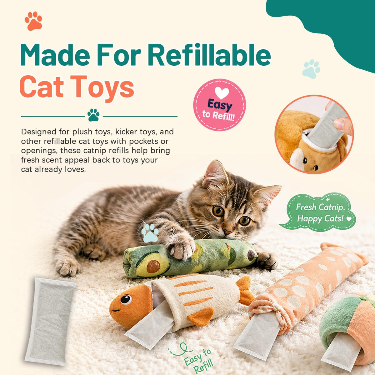 The Occupawed Catnip Refill Pouches – 10-Pack Toy Refills