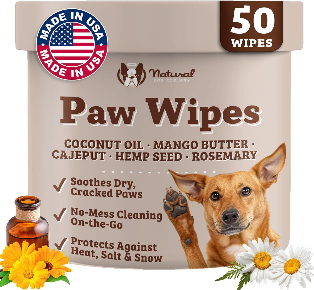 The Occupawed Paw Refresh – Natural Grooming & Paw Wipes (50ct) — $17.99