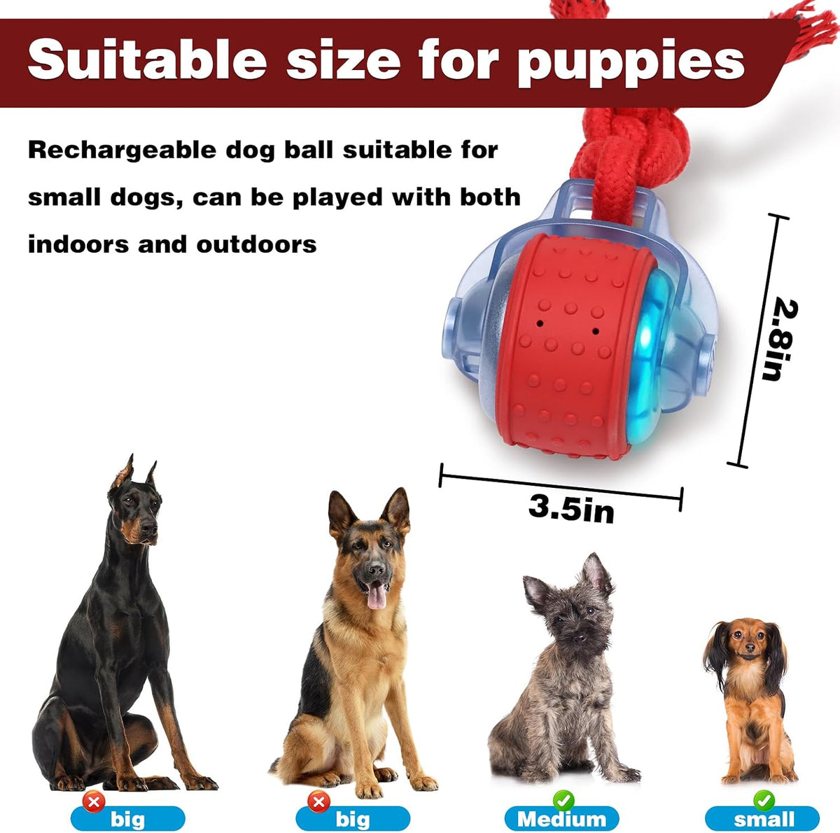 The Occupawed Roamer Mini - Automatic Motion Dog Ball