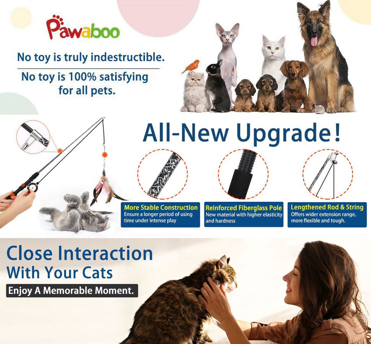 The Occupawed Feather Wand 4-Pack – Interactive Cat Teaser