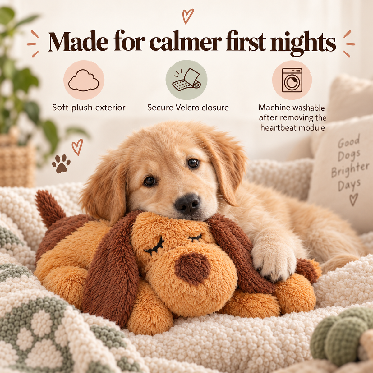The Occupawed Comfort Companion - Heartbeat Puppy Toy