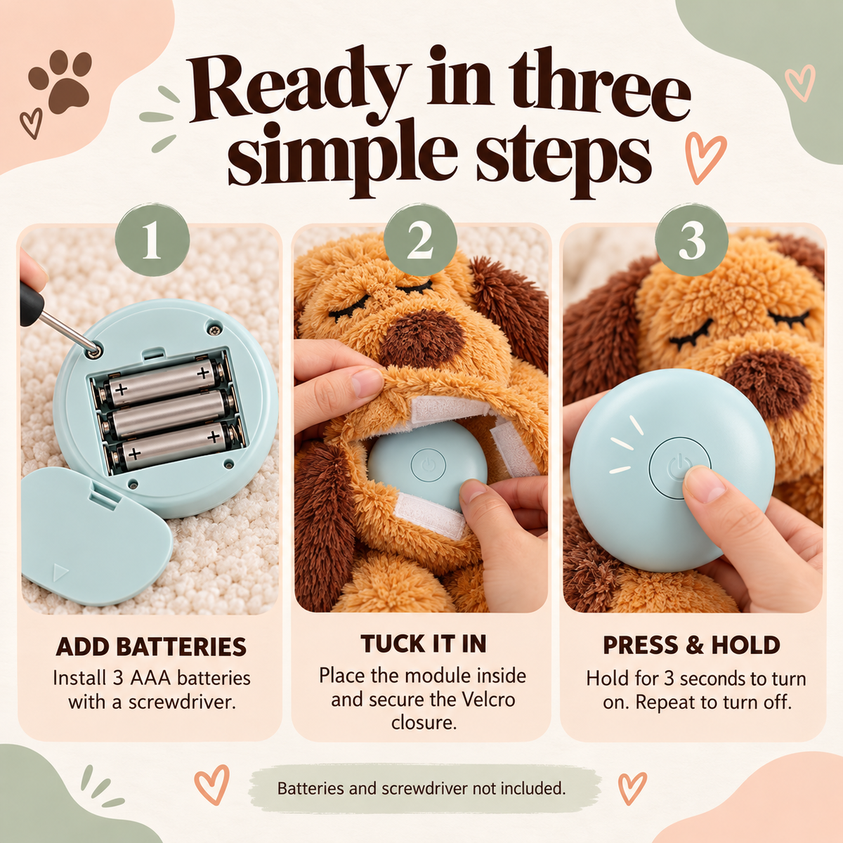 The Occupawed Comfort Companion - Heartbeat Puppy Toy