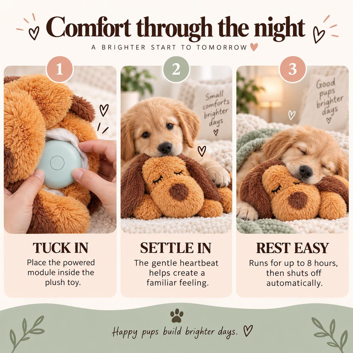 The Occupawed Comfort Companion - Heartbeat Puppy Toy