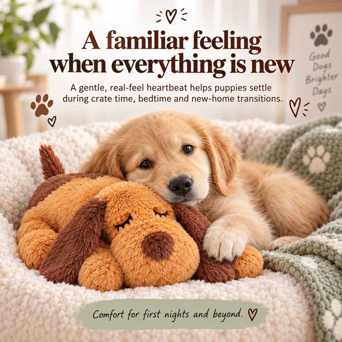 The Occupawed Comfort Companion - Heartbeat Puppy Toy