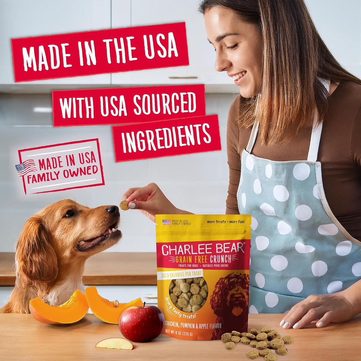 The Occupawed Pup Training Treats - Chicken, Pumpkin & Apple, Grain-Free (8oz)