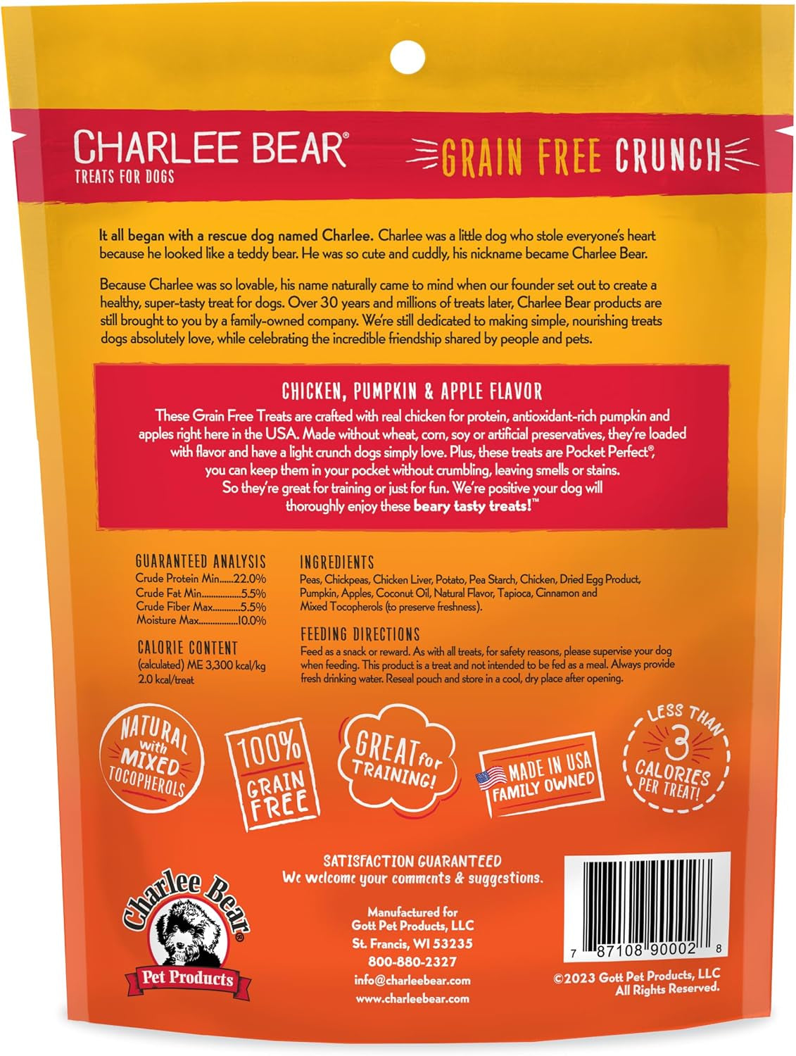 The Occupawed Pup Training Treats - Chicken, Pumpkin & Apple, Grain-Free (8oz)